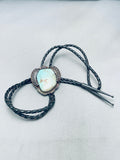 Huge Old Vintage Native American Navajo Royston Turquoise Sterling Silver Bolo Tie-Nativo Arts