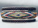 One Of The Most Intricate Vintage Southwest Sterling Silver Bracelet-Nativo Arts