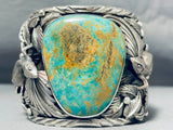 227 Gram Heavy Lizard Royston Turquoise Sterling Silver Bracelet-Nativo Arts