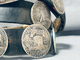 Astounding Vintage Native American Navajo Sterling Silver And Coins Concho-Nativo Arts