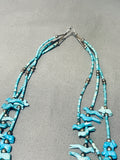 One Of The Best Ever Vintage Navajo Fetish Bird Turquoise Necklace-Nativo Arts