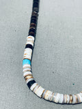 Native American Remarkable Vintage Santo Domingo Turquoise Shell Heishi Necklace-Nativo Arts