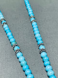 Brilliant Native American Navajo Signed Royston Boulder Sleeping Beauty Turquoise Necklace-Nativo Arts
