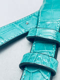 Museum Quality Vintage Native American Navajo Sterling Silver Inlay Croc Belt-Nativo Arts