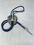 Green Jasper!! Vintage Native American Navajo Sterling Silver Jasper Bolo Tie-Nativo Arts