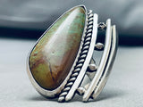 Gigantic Huge Unique Vintage Native American Navajo Royston Turquoise Sterling Silver Ring-Nativo Arts