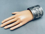 122 Grams Zia Symbolic Native American Navajo Sterling Silver Bracelet-Nativo Arts