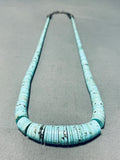 Gorgeous Vintage Santo Domingo Turquoise Sterling Silver Necklace-Nativo Arts