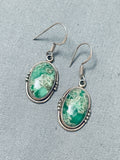 Superior Vintage Native American Navajo Royston Turquoise Sterling Silver Earrings-Nativo Arts