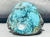 One Of The Biggest Vintage Native American Navajo Spiderweb Turquoise Sterling Silver Bracelet-Nativo Arts