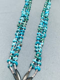 One Of The Best Vintage Santo Domingo Turquoise Sterling Silver Necklace-Nativo Arts