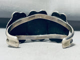One Of The Best Vintage Native American Navajo Blue Diamond Turquoise Sterling Silver Bracelet-Nativo Arts
