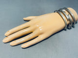 Lightning Bolt!! Vintage Native American Navajo Sterling Silver Bracelet-Nativo Arts