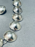 Tremendous Native American Navajo Sterling Silver Half Moons Necklace & Earrings Set-Nativo Arts