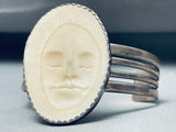 Moonface Rare Vintage Southwest Sterling Silver Bracelet Cuff-Nativo Arts