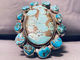 236 Grams!!!!! Native American Navajo Turquoise Sterling Silver Bracelet-Nativo Arts