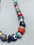 Native American Rare Longer Thomas Singer Turquoise Tubule Sterling Silver Necklace-Nativo Arts