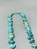 Superior Vintage Native American Navajo Royston & Kingman Turquoise Sterling Silver Necklace-Nativo Arts