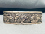 Astounding Vintage Santo Domingo Sterling Silver Signed Bracelet-Nativo Arts