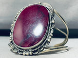 Massive Vintage Native American Navajo Sugulite Sterling Silver Bracelet Cuff-Nativo Arts