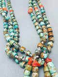 One Of The Finest Ever Vintage Santo Domingo Green Turquoise Shell Necklace-Nativo Arts