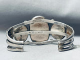Vivid Vintage Native American Navajo Carico Lake Turquoise Sterling Silver Bracelet-Nativo Arts