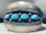 Joe Keyonie!! Vintage Native American Navajo Turquoise Sterling Silver Bracelet-Nativo Arts