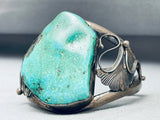 Superior Vintage Native American Navajo Royston Turquoise Sterling Silver Bracelet-Nativo Arts