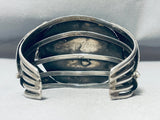 Huge Vintage Native American Navajo Turquoise Sterling Silver Signed Bracelet-Nativo Arts