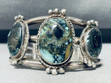 One Of The Best Vintage Native American Navajo Variscite Sterling Silver Bracelet-Nativo Arts