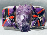 The Best Southwest Amethyst Sterling Silver Coral Inlay Bracelet Cuff-Nativo Arts