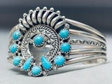 Rare Naja Vintage Native American Navajo Turquoise Sterling Silver Bracelet Earrings-Nativo Arts