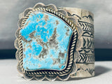 Jaw-dropping 180 Gram Native American Navajo Morenci Turquoise Sterling Silver Bracelet-Nativo Arts