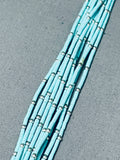 Exquisite Vintage Native American Navajo Turquoise Heishi Sterling Silver Necklace-Nativo Arts