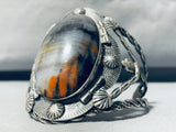 Misty Mountain Vintage Native American Navajo Petrified Wood Sterling Silver Bracleet-Nativo Arts