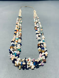 Authentic Native American Navajo Turquoise Coral Lapis Necklace-Nativo Arts