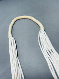 Native American Sensational Vintage Santo Domingo White Shell Necklace-Nativo Arts