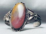 One Of The Best Vintage Early Native American Navajo Agate Sterling Silver Bracelet-Nativo Arts