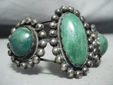 Early Vintage Native American Navajo Cerrillos Turquoise Sterling Silver Bracelet-Nativo Arts