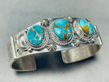 Mind Blowing Vintage Native American Navajo Royston Turquoise Sterling Silver Bracelet-Nativo Arts