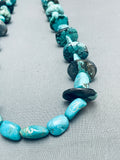 One Of Most Unique Vintage Native American Navajo Segmented Turquoise Sterling Silver Necklace-Nativo Arts