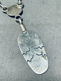 Larry Begay!! Vintage Native American Navajo Feather Sterling Silver Necklace-Nativo Arts