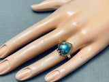Inlay Heart Turquoise Vintage Southwest Sterling Silver Ring-Nativo Arts