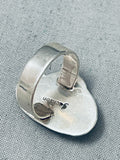 Important Vintage Native American Navajo Tom Jackson Royston Turquoise Sterling Silver Paw Ring