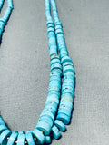 Graduating Turquoise Discs Vintage Native American Navajo Sterling Silver Necklace-Nativo Arts