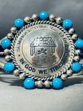 Seminole Tribe!!!! Very Rare Vintage Turquoise Sterling Silver Bracelet-Nativo Arts