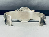 Amazing Vintage Native American Navajo Pilot Mountain Turquoise & Coin Sterling Silver Bracelet-Nativo Arts