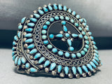 The Finest Vintage Native American Zuni Turquoise Cluster Bracelet This Year!-Nativo Arts