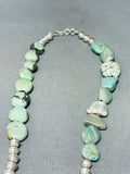 Spectacular Native American Navajo Royston Turquoise Sterling Silver Butterfly Necklace-Nativo Arts