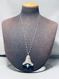 Liberty Bell One Of A Kind Vintage Native American Navajo Turquoise Sterling Silver Necklace-Nativo Arts